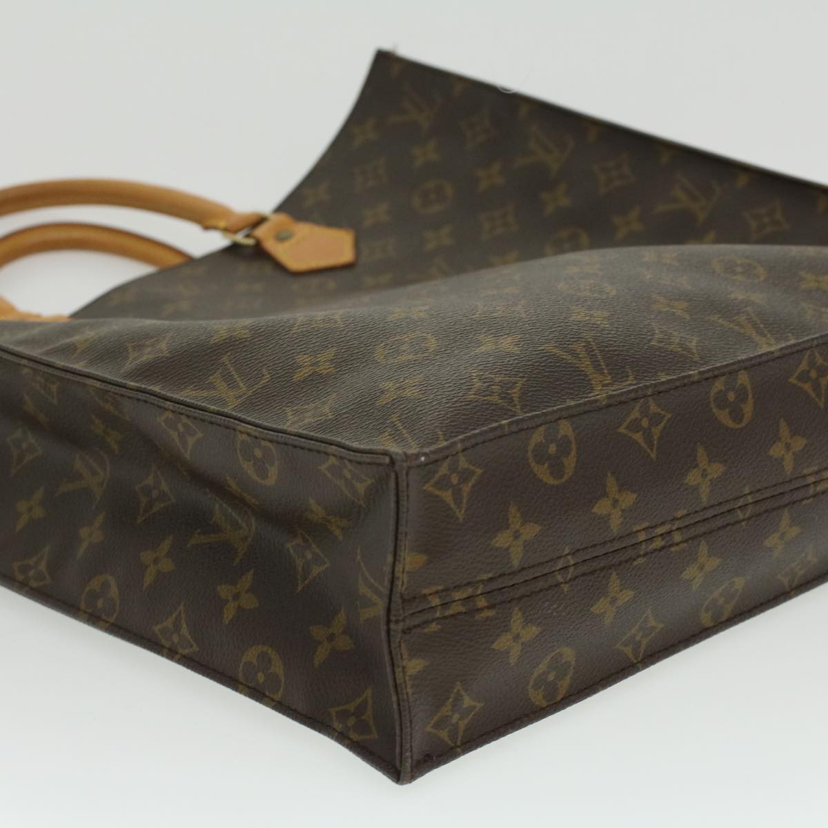 LOUIS VUITTON Monogram Sac Plat Hand Bag M51140 LV Auth ac1466