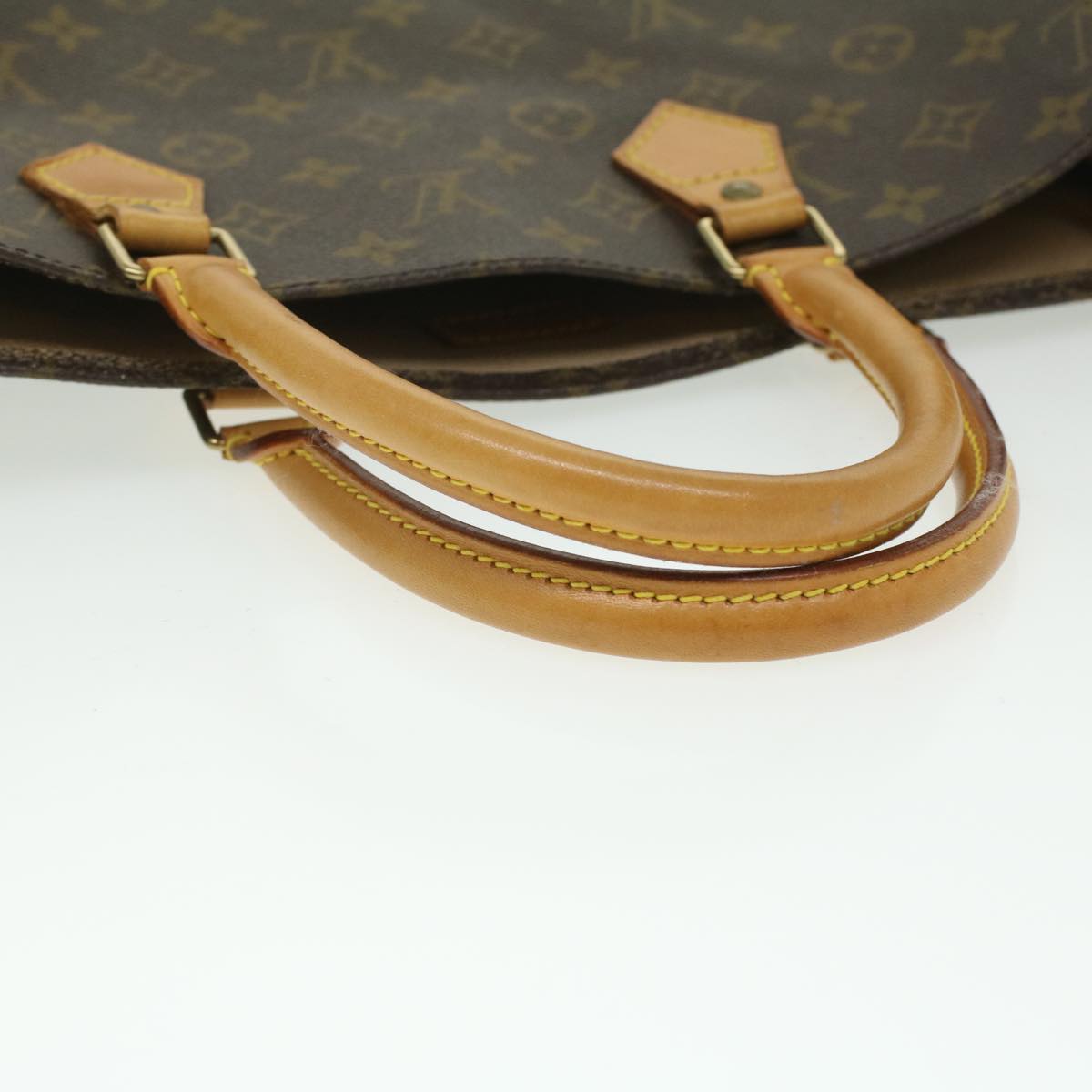 LOUIS VUITTON Monogram Sac Plat Hand Bag M51140 LV Auth ac1466