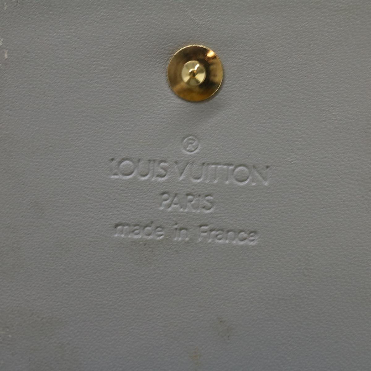 LOUIS VUITTON Monogram Vernis Walker Shoulder Wallet Gris M91031 LV Auth ac1476