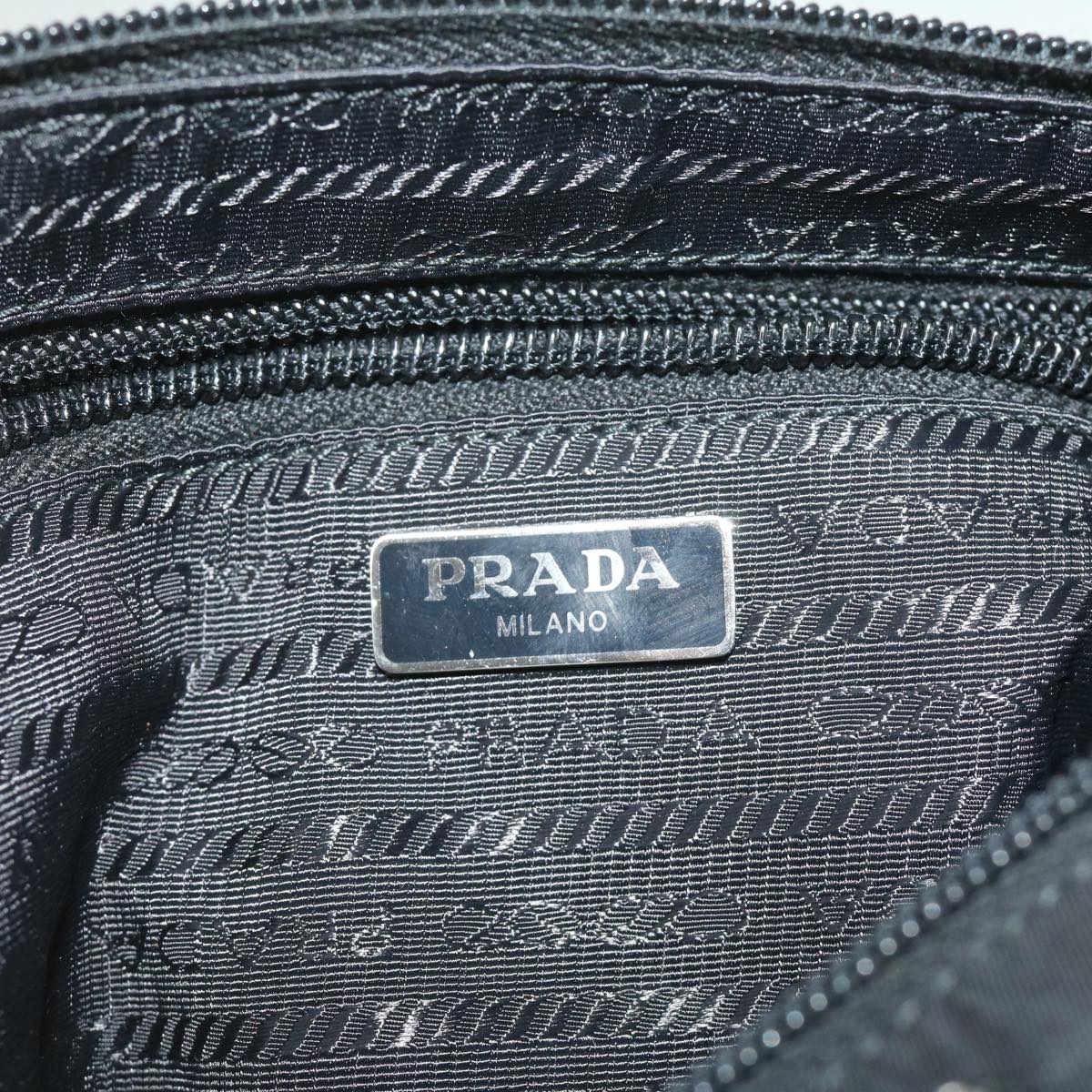 PRADA Pouch Nylon Black Auth ac1478