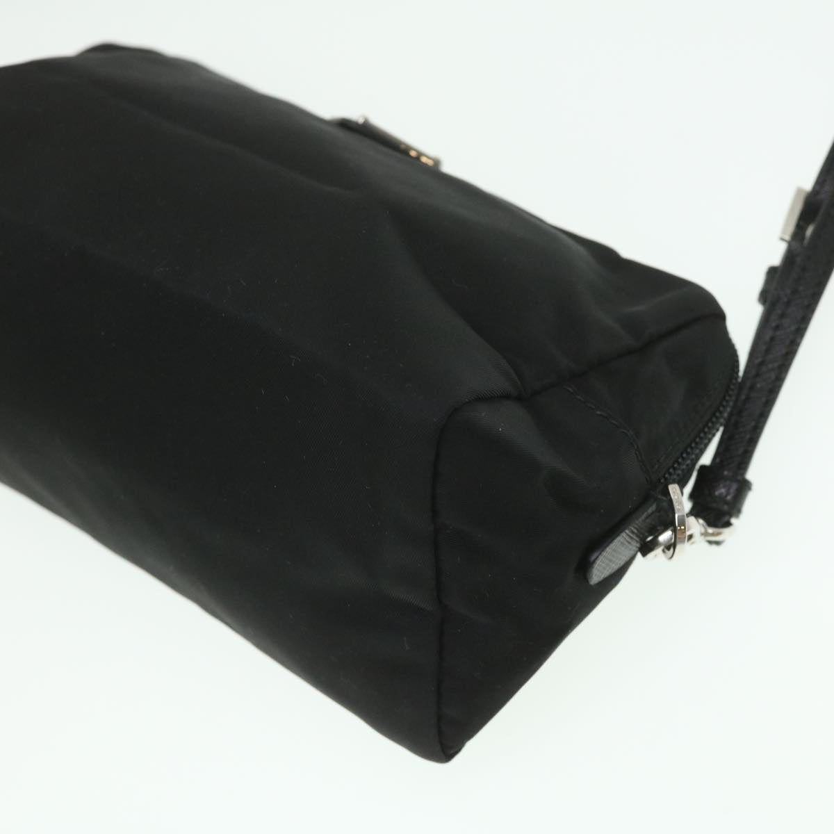 PRADA Pouch Nylon Black Auth ac1478