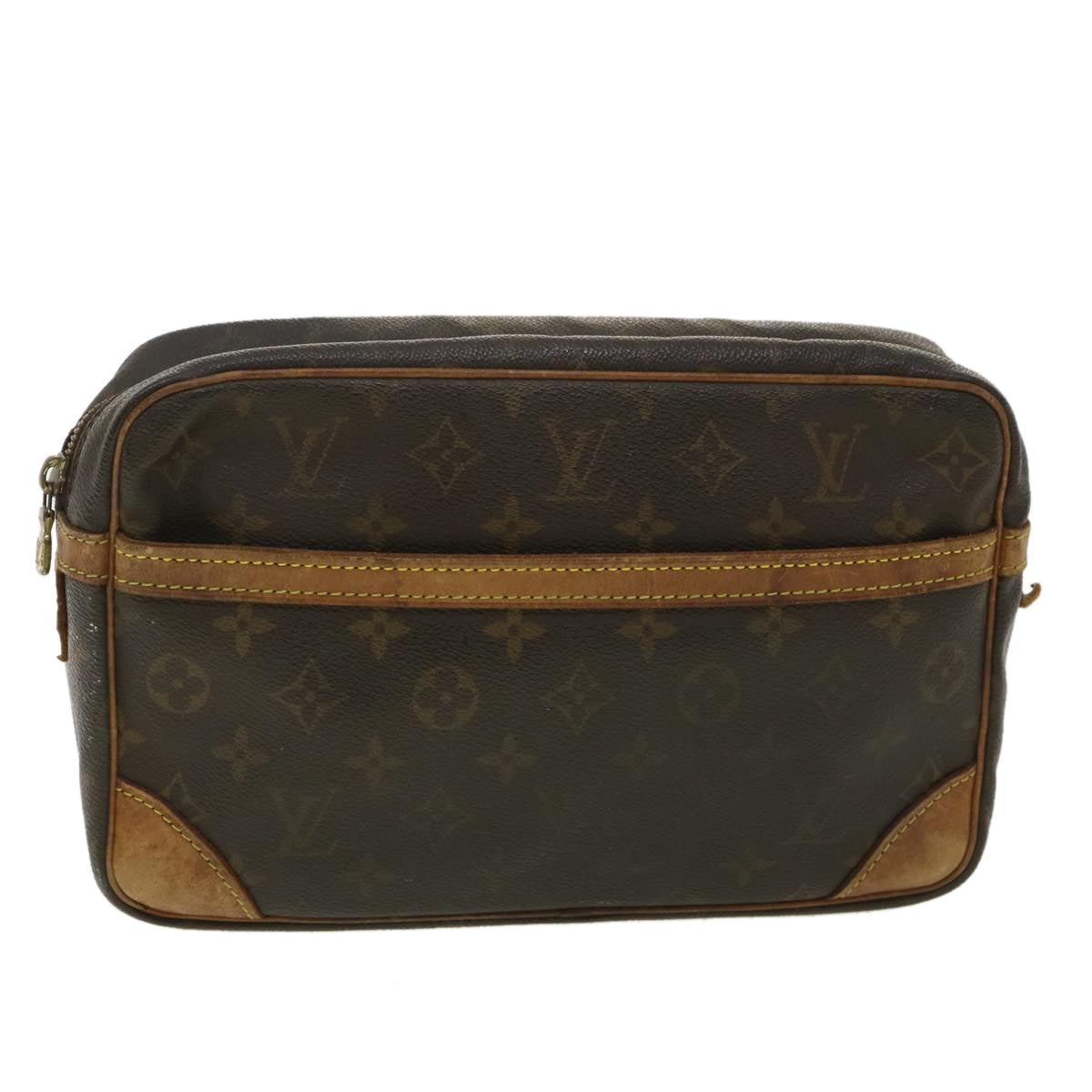 LOUIS VUITTON Monogram Compiegne 28 Clutch Bag M51845 LV Auth ac1487