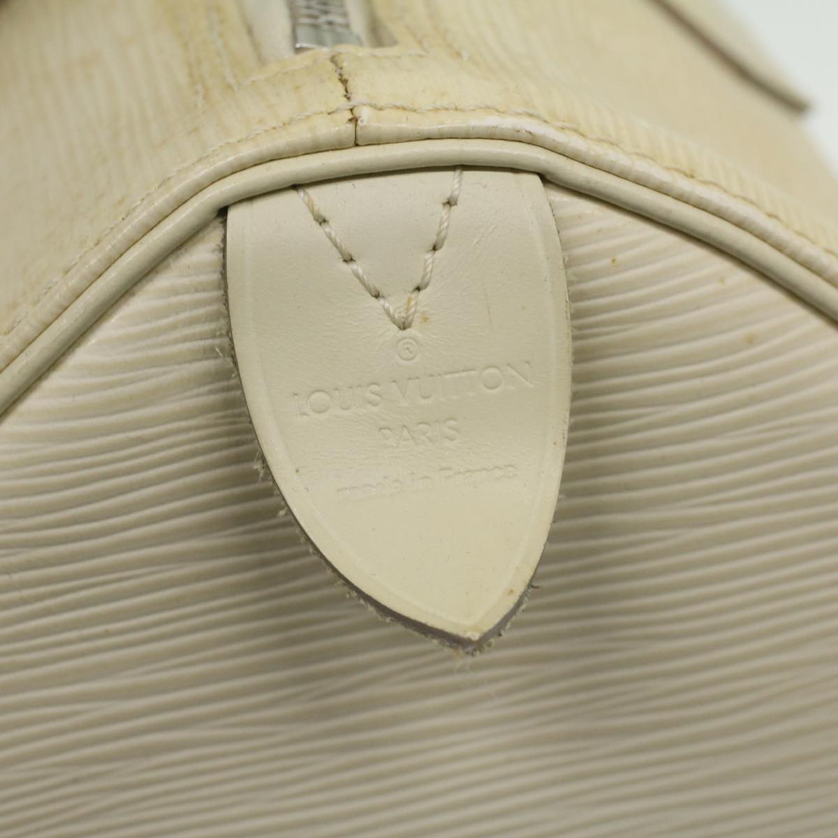 LOUIS VUITTON Epi Speedy 25 Hand Bag Ivory M5923J LV Auth ac1525