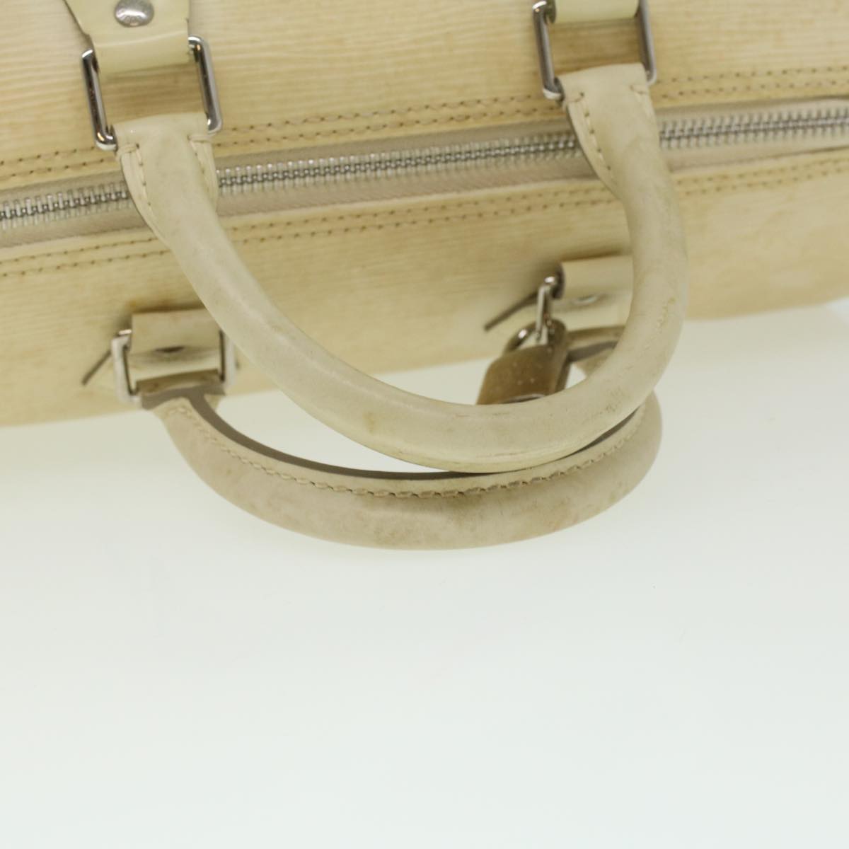 LOUIS VUITTON Epi Speedy 25 Hand Bag Ivory M5923J LV Auth ac1525