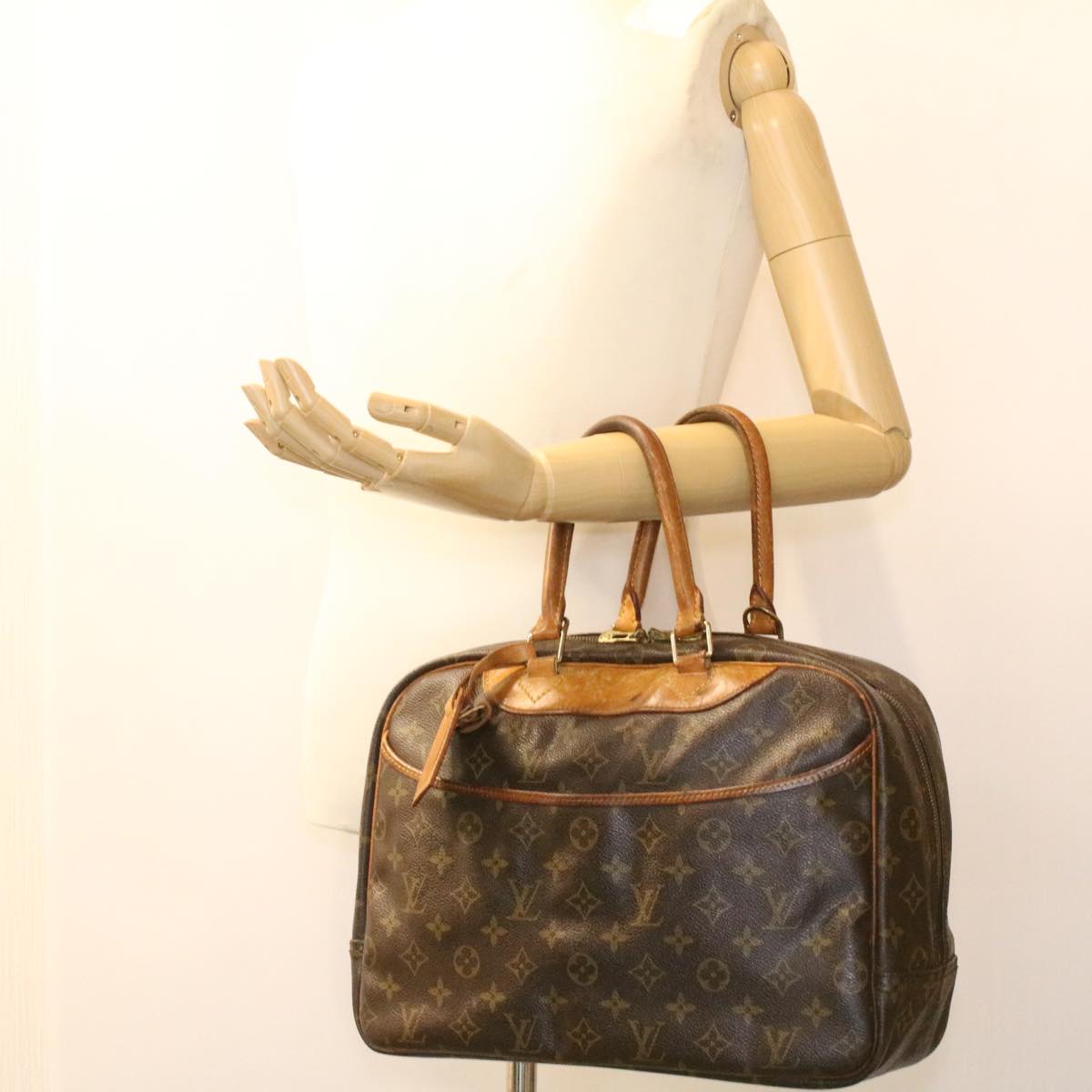 LOUIS VUITTON Monogram Deauville Hand Bag M47270 LV Auth ac1557