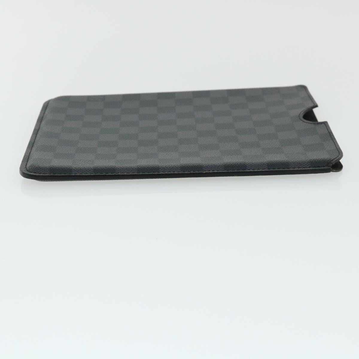 LOUIS VUITTON Damier Graphite iPad Case N63105 LV Auth ac1576