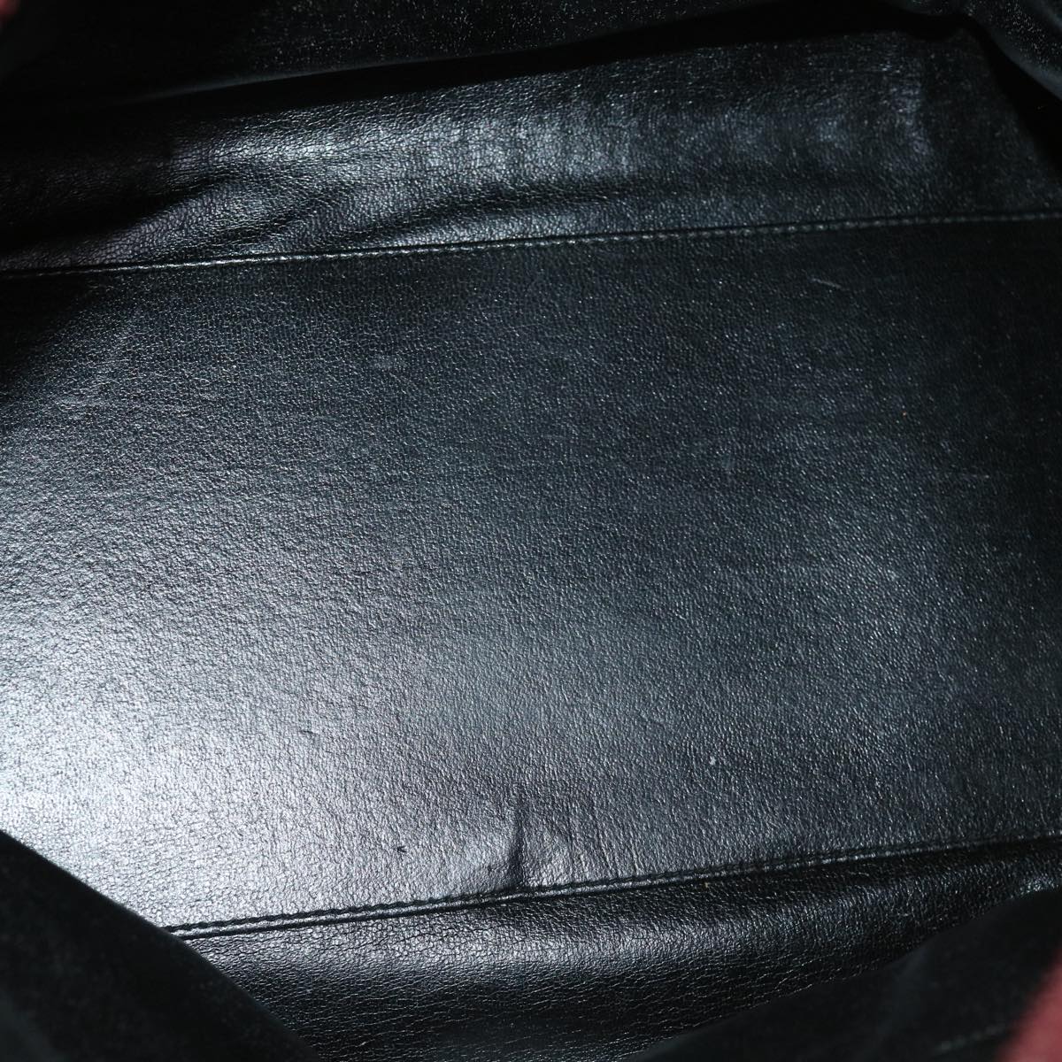 CELINE Macadam Canvas Boston Bag PVC Leather Red Auth ac1583