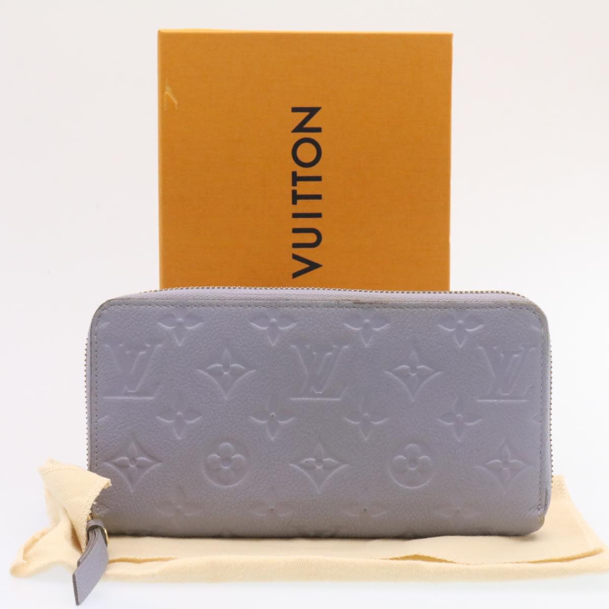 LOUIS VUITTON Empreinte Portefeuille Scrett Ron Long Wallet M93437 LV Auth ac159