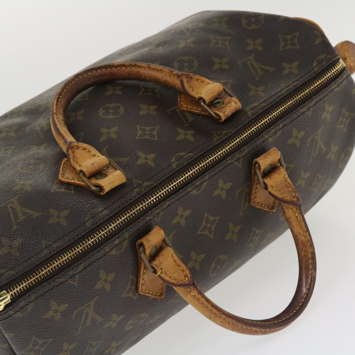 LOUIS VUITTON Monogram Speedy 35 Hand Bag M41524 LV Auth ac1621