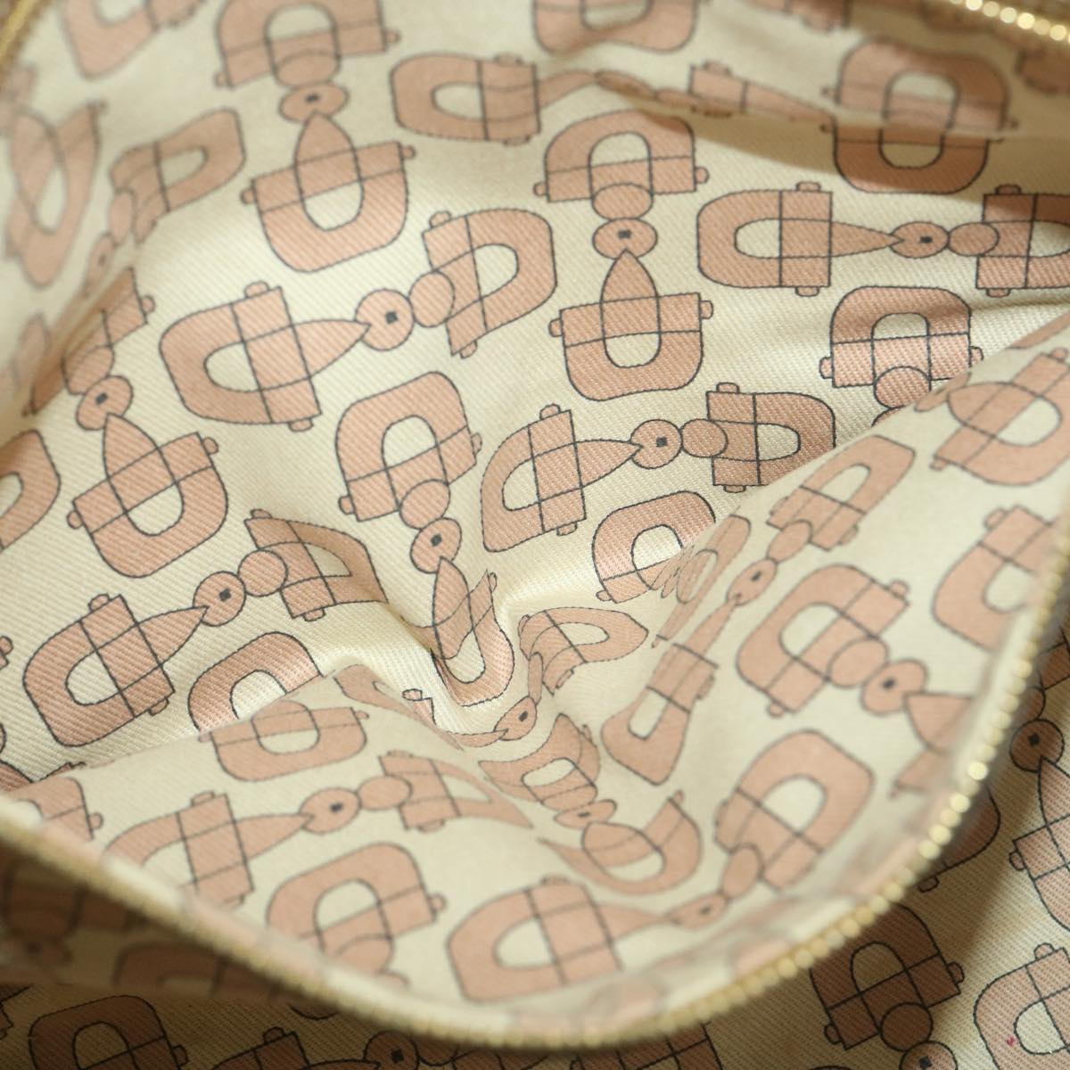 GUCCI GG Canvas Tote Bag Beige Gold 137396 Auth ac1626