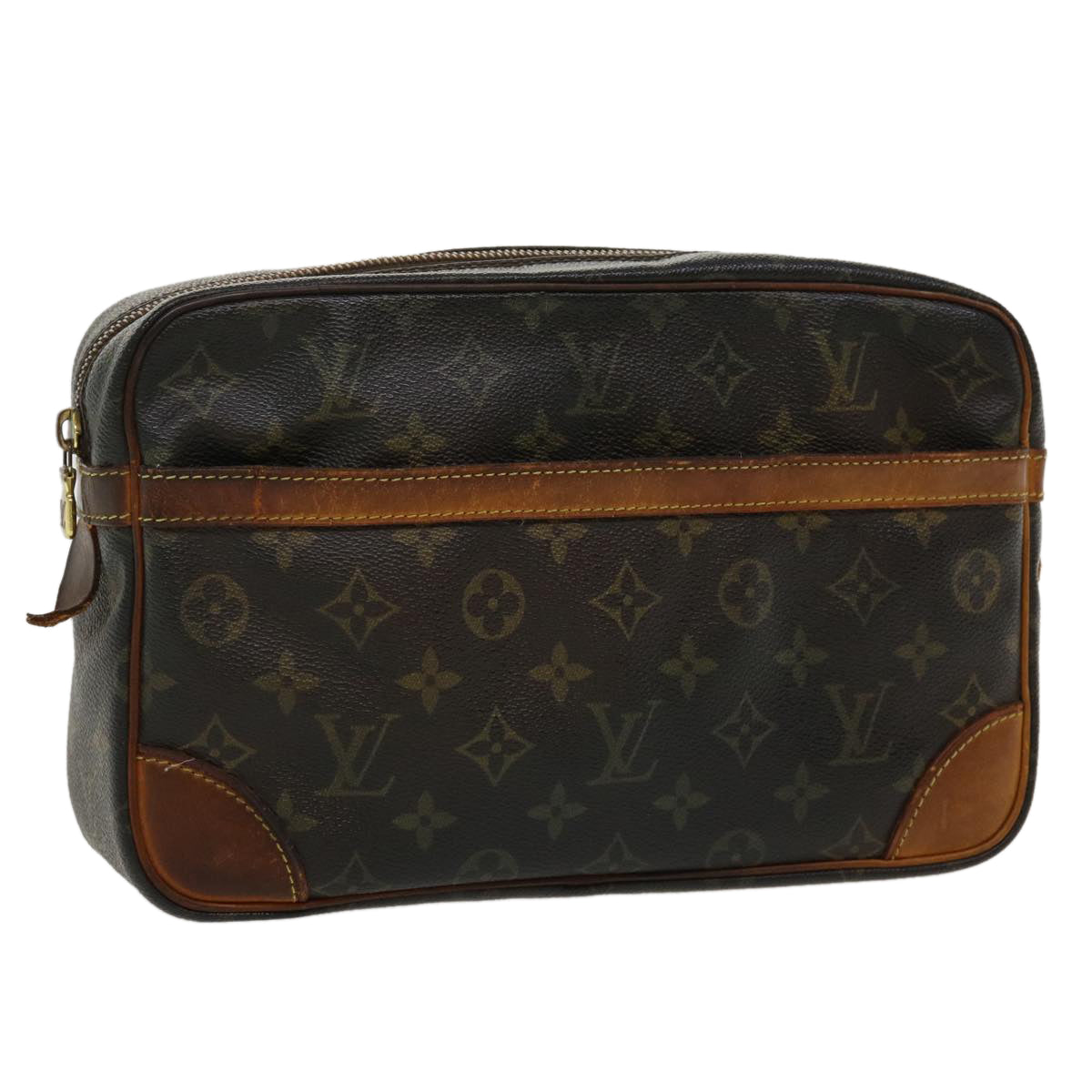 LOUIS VUITTON Monogram Compiegne 28 Clutch Bag M51845 LV Auth ac1670