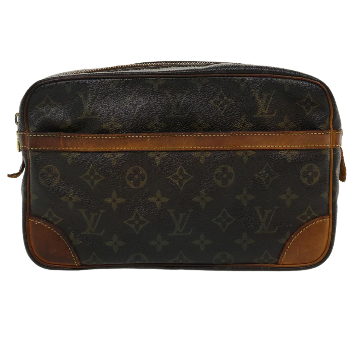 LOUIS VUITTON Monogram Compiegne 28 Clutch Bag M51845 LV Auth ac1670