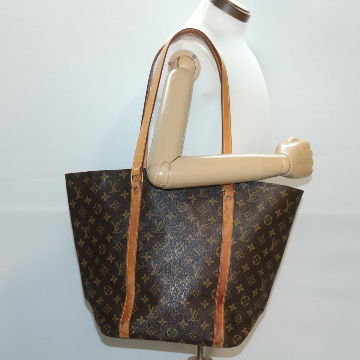 LOUIS VUITTON Monogram Sac Shopping Tote Bag M51108 LV Auth ac1711