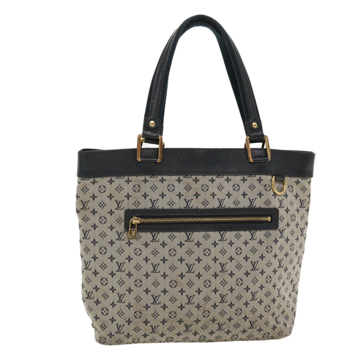 LOUIS VUITTON Monogram Mini Lucille GM Tote Bag Blue M92675 LV Auth ac1727