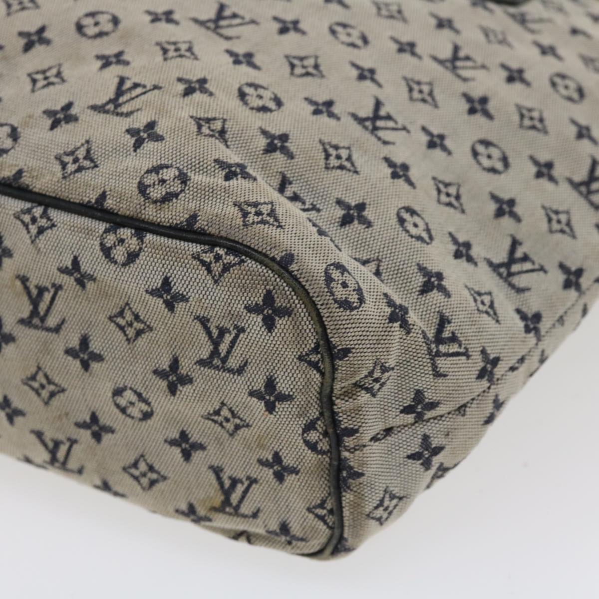 LOUIS VUITTON Monogram Mini Lucille GM Tote Bag Blue M92675 LV Auth ac1727