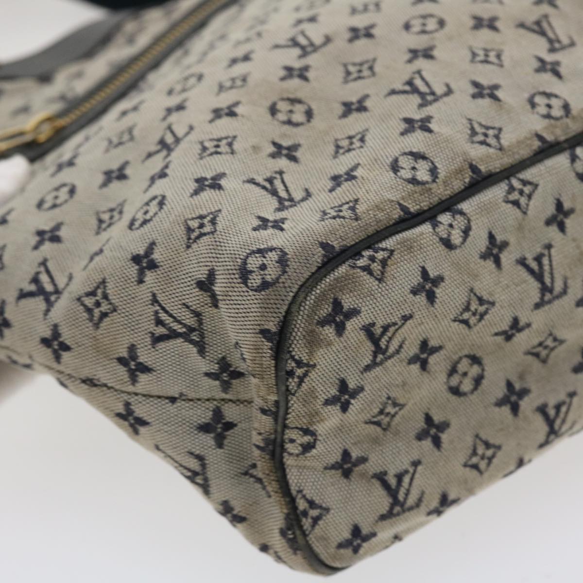 LOUIS VUITTON Monogram Mini Lucille GM Tote Bag Blue M92675 LV Auth ac1727