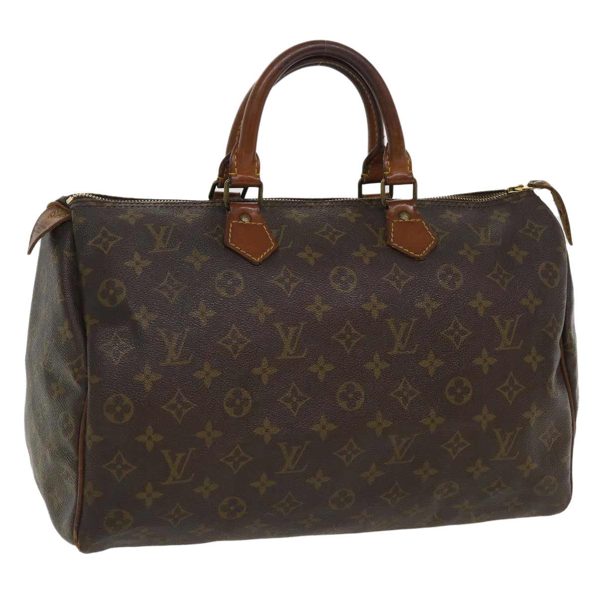 LOUIS VUITTON Monogram Speedy 35 Hand Bag M41524 LV Auth ac1731