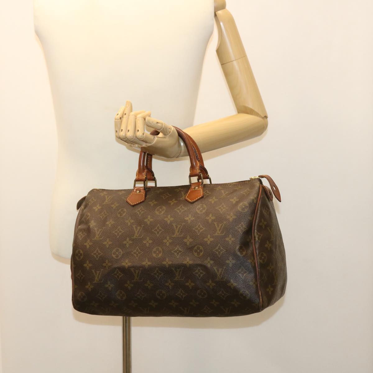 LOUIS VUITTON Monogram Speedy 35 Hand Bag M41524 LV Auth ac1731