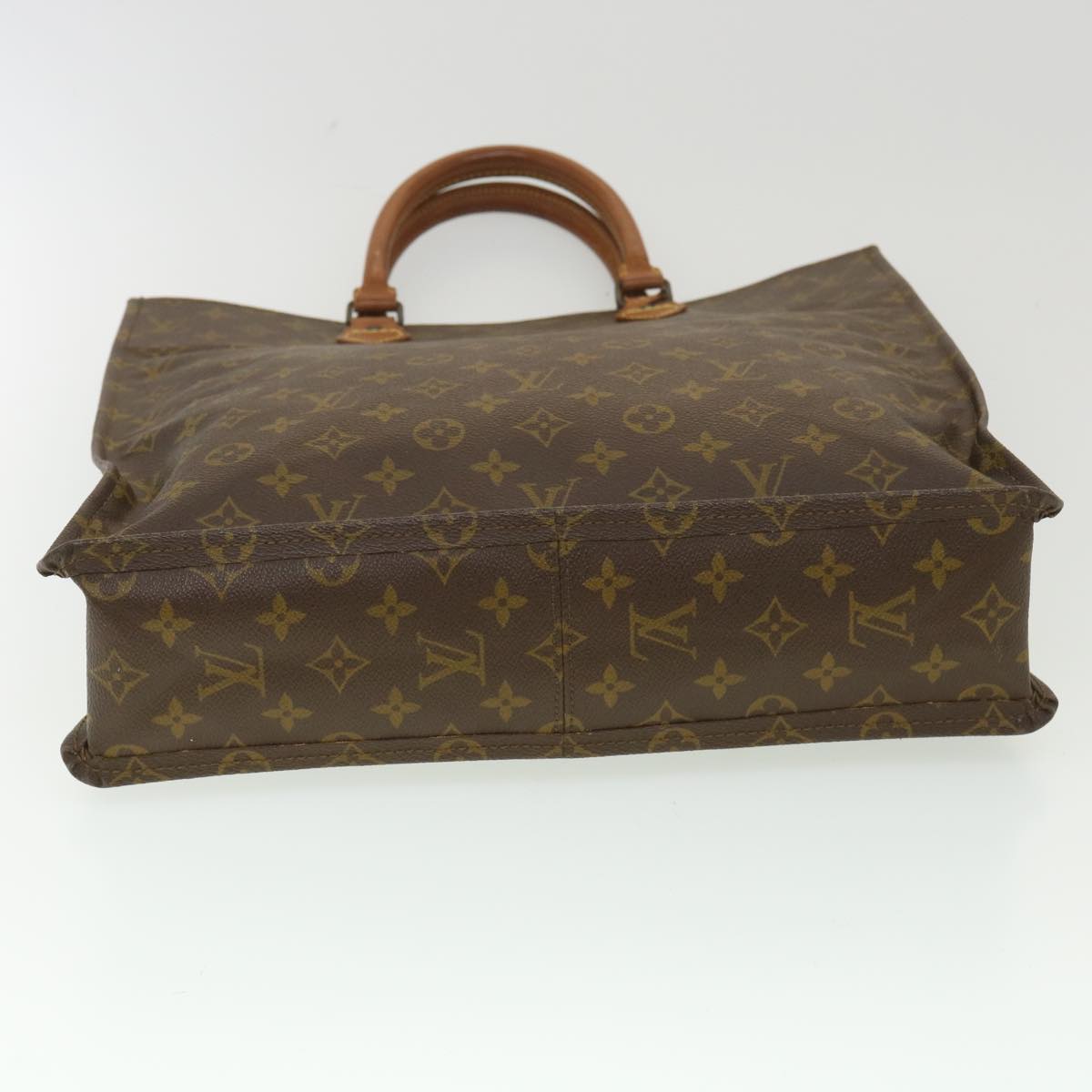 LOUIS VUITTON Monogram Sac Plat Hand Bag M51140 LV Auth ac1782