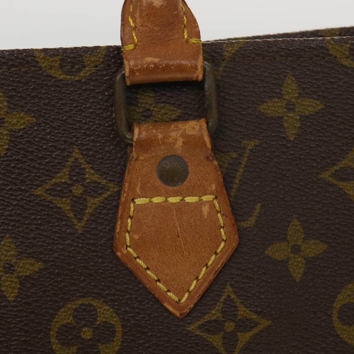 LOUIS VUITTON Monogram Sac Plat Hand Bag M51140 LV Auth ac1782