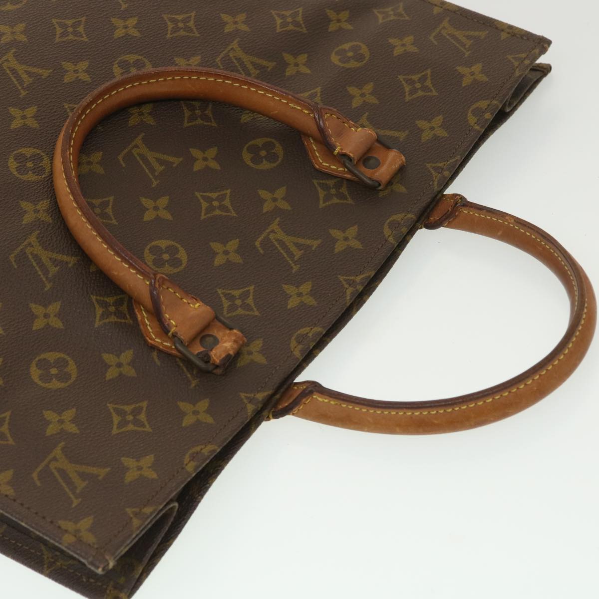 LOUIS VUITTON Monogram Sac Plat Hand Bag M51140 LV Auth ac1782