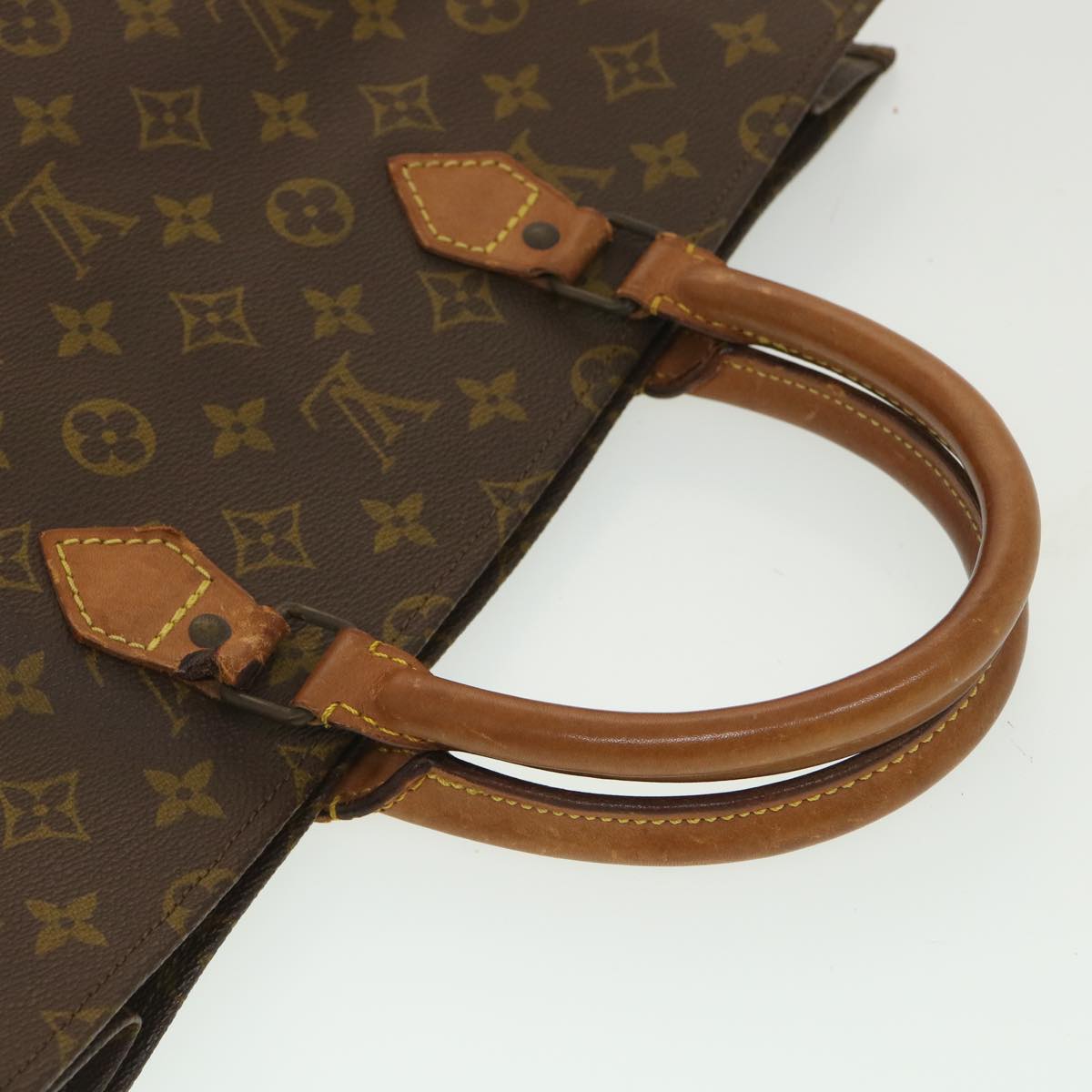 LOUIS VUITTON Monogram Sac Plat Hand Bag M51140 LV Auth ac1782