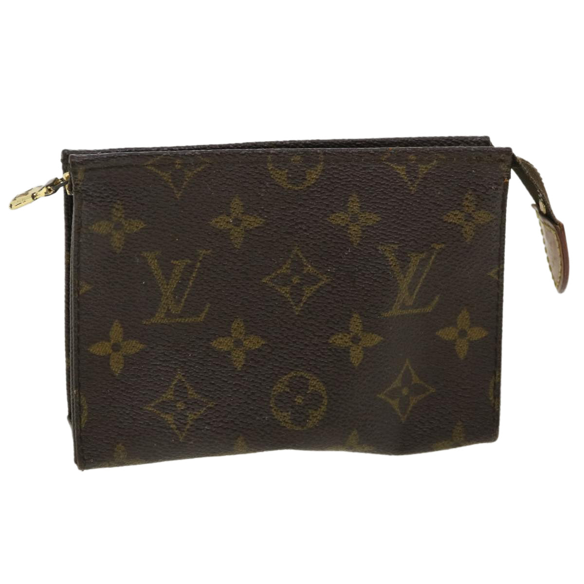 LOUIS VUITTON Monogram Poche Toilette 15 Pouch M47546 LV Auth ac1789