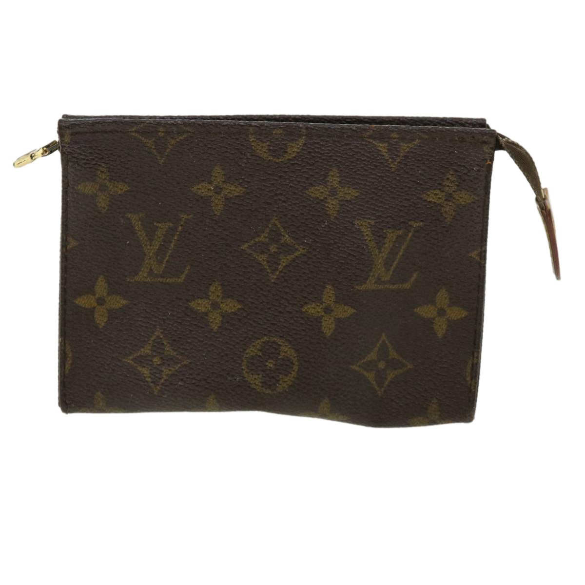 LOUIS VUITTON Monogram Poche Toilette 15 Pouch M47546 LV Auth ac1789