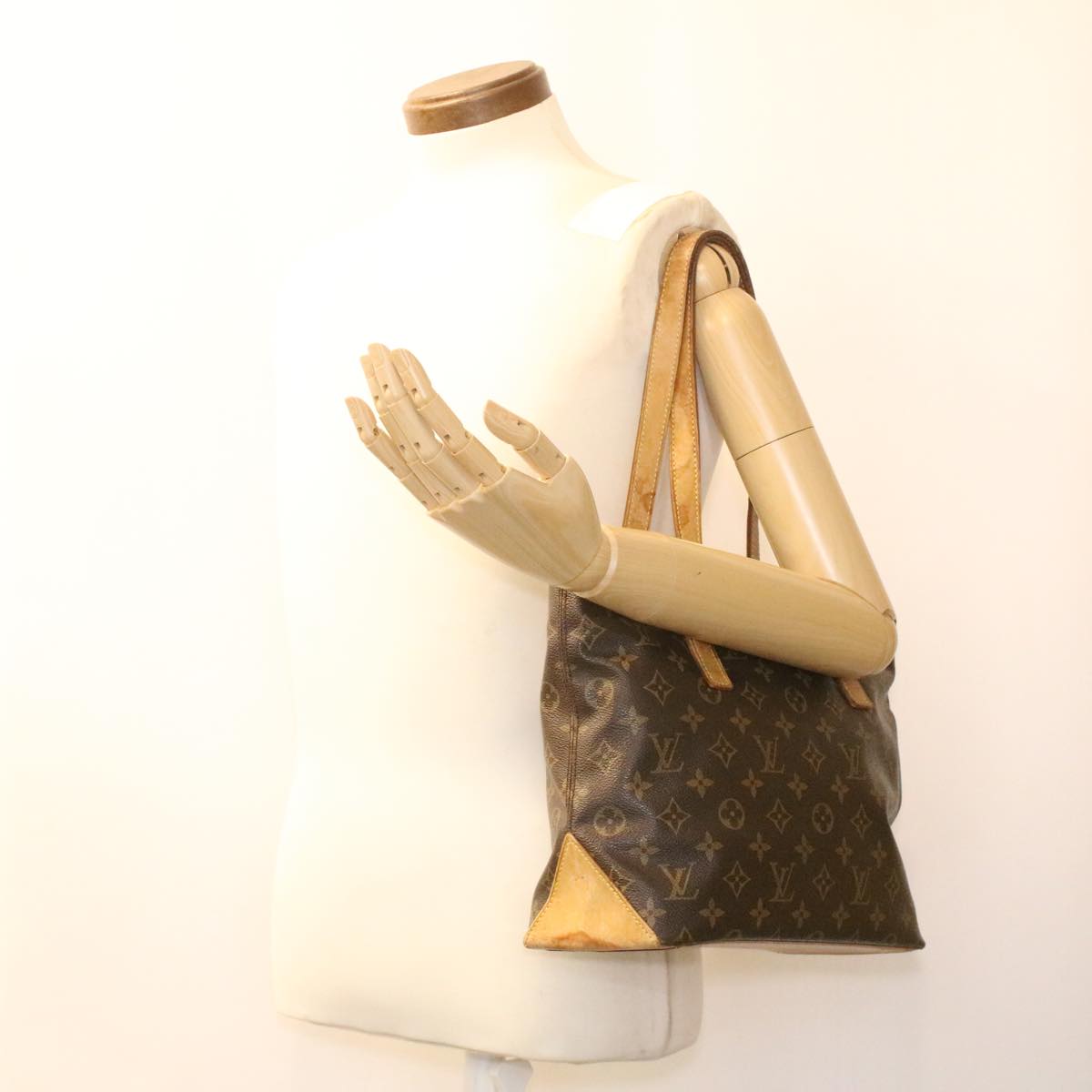 LOUIS VUITTON Monogram Cabas Piano Tote Bag M51148 LV Auth ac1816