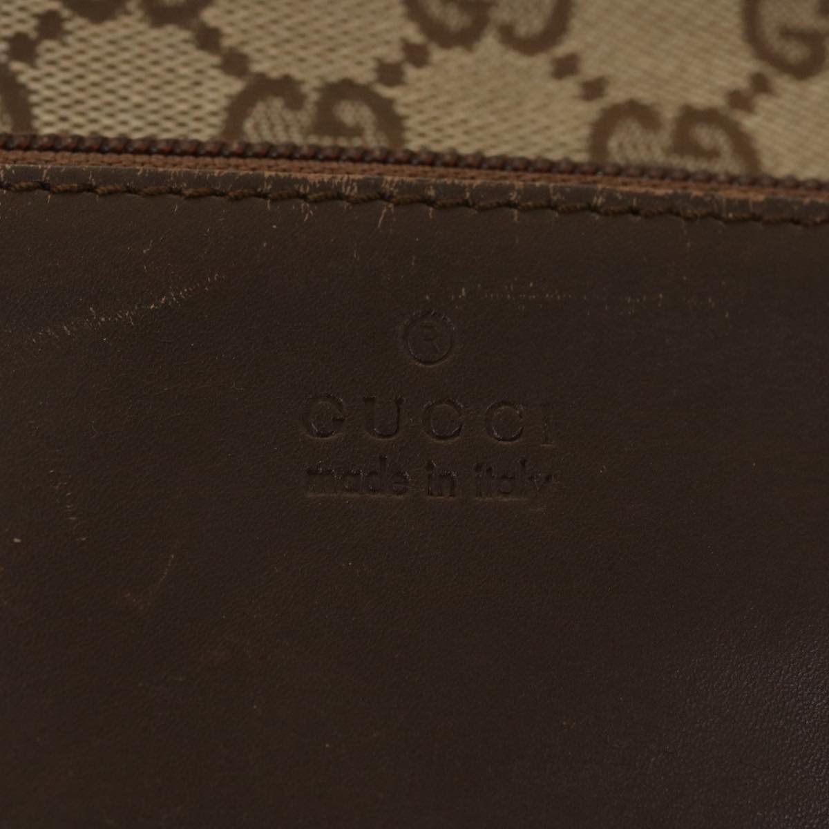 GUCCI GG Canvas Tote Bag Beige Brown 0190401 Auth ac1839