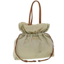PRADA Shoulder Bag Nylon Beige Auth ac1841-1