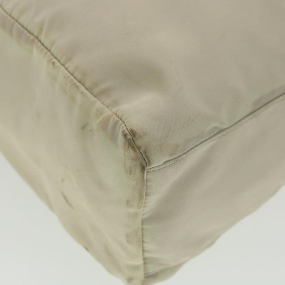 PRADA Shoulder Bag Nylon Beige Auth ac1841