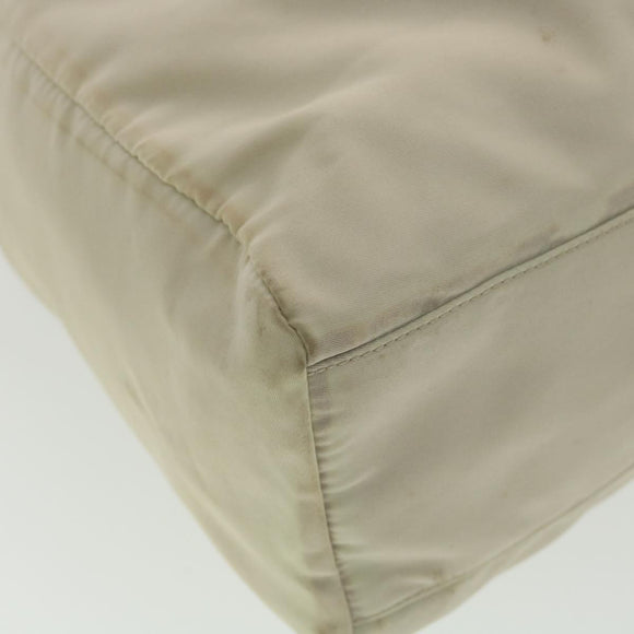 PRADA Shoulder Bag Nylon Beige Auth ac1841