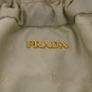 PRADA Shoulder Bag Nylon Beige Auth ac1841-10