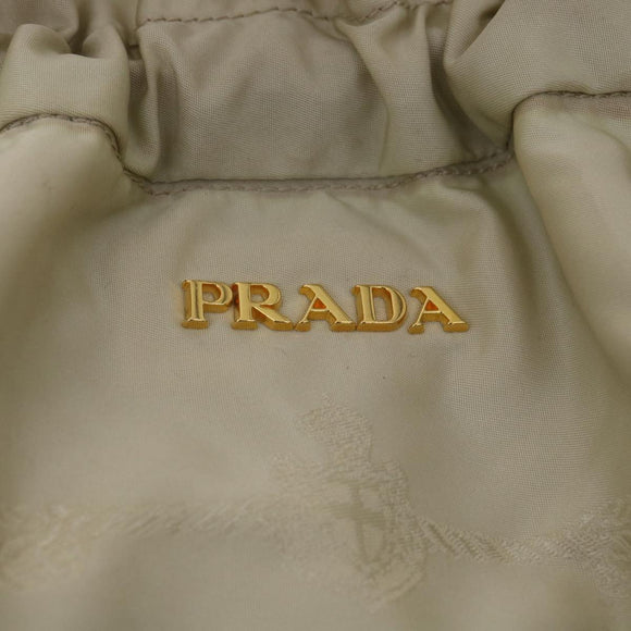 PRADA Shoulder Bag Nylon Beige Auth ac1841