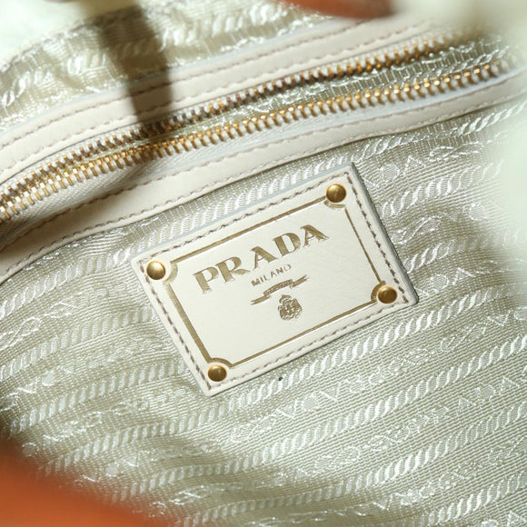 PRADA Shoulder Bag Nylon Beige Auth ac1841
