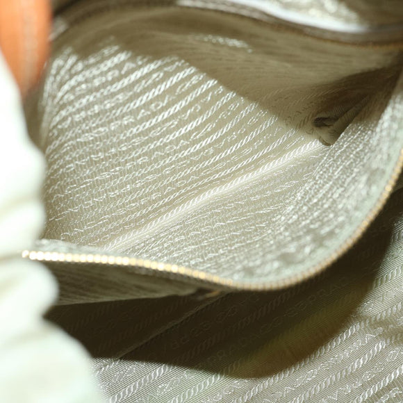 PRADA Shoulder Bag Nylon Beige Auth ac1841