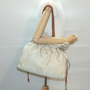 PRADA Shoulder Bag Nylon Beige Auth ac1841-22
