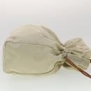 PRADA Shoulder Bag Nylon Beige Auth ac1841-3