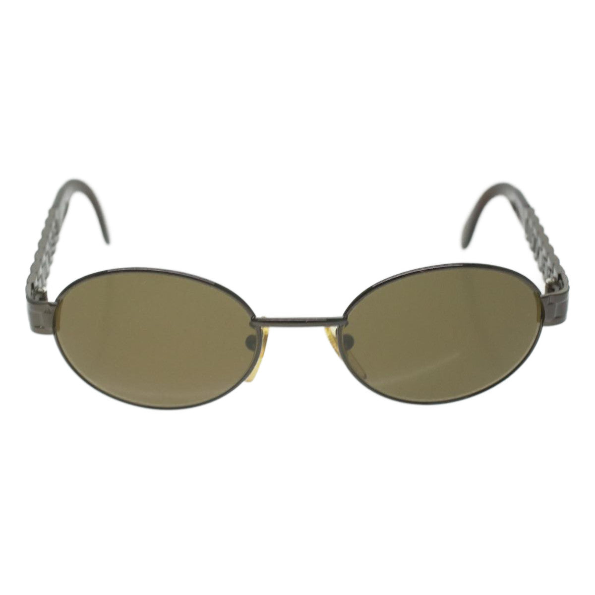 FENDI Sunglasses metal Brown Auth ac1847 - 0