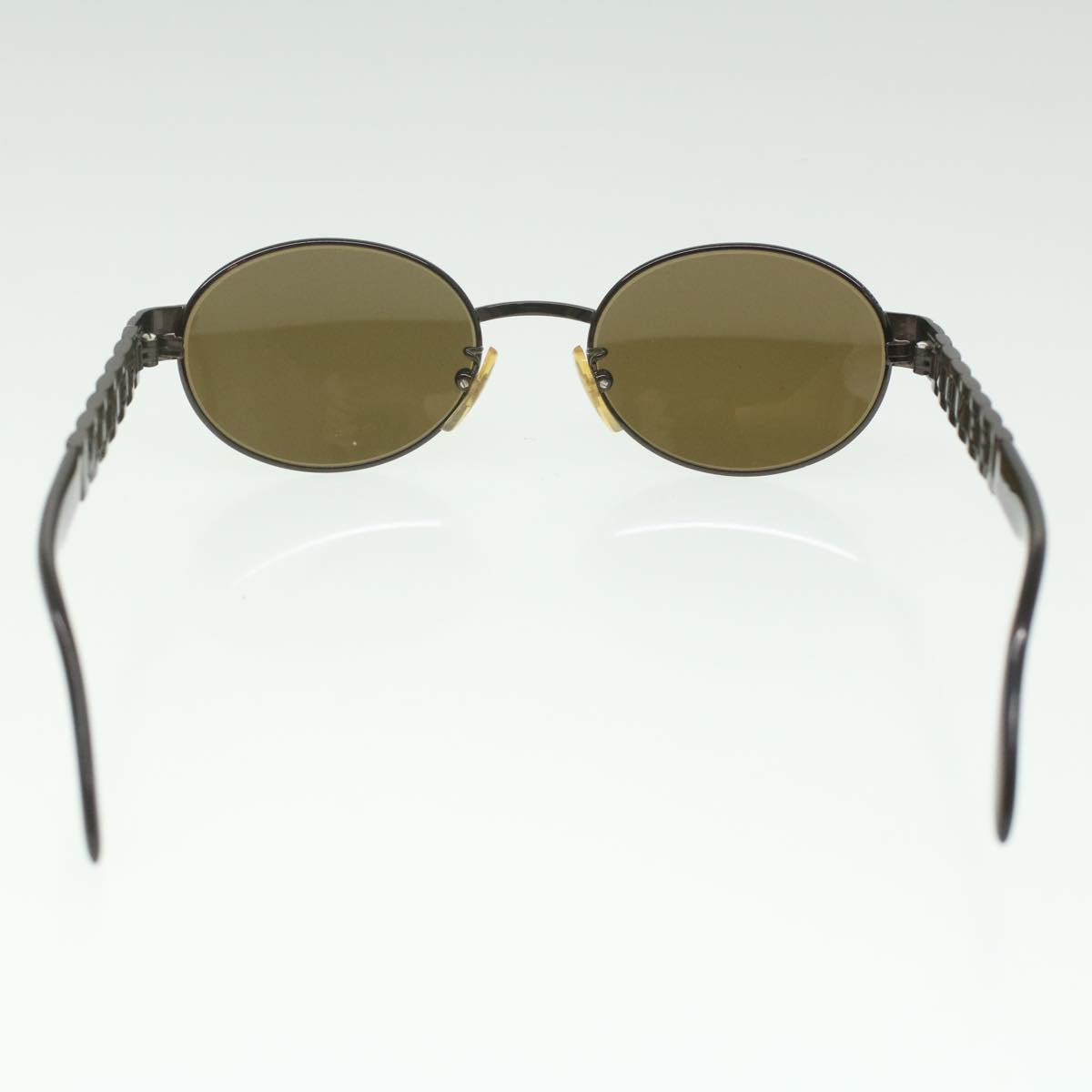 FENDI Sunglasses metal Brown Auth ac1847