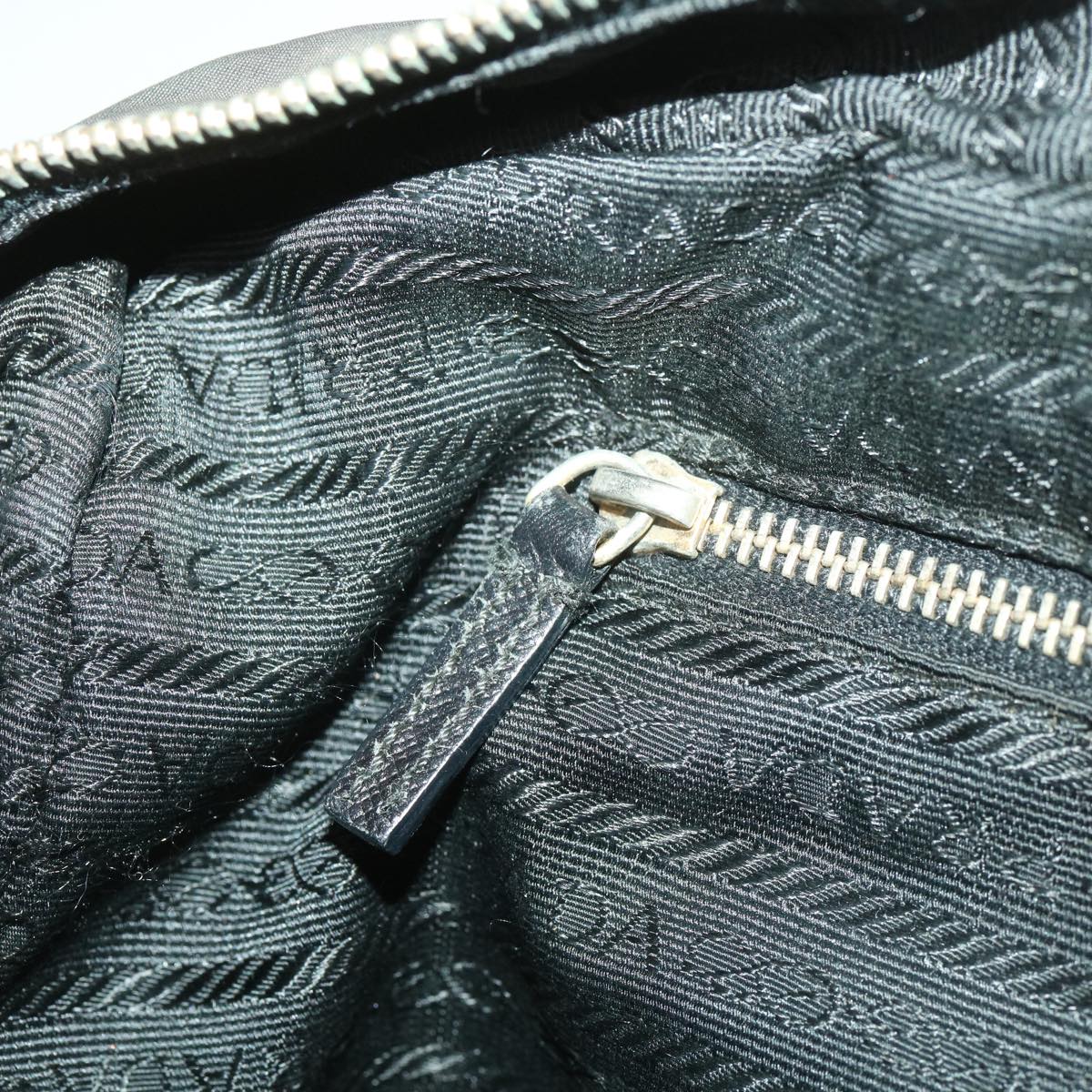 PRADA Hand Bag Nylon Black Auth ac1849