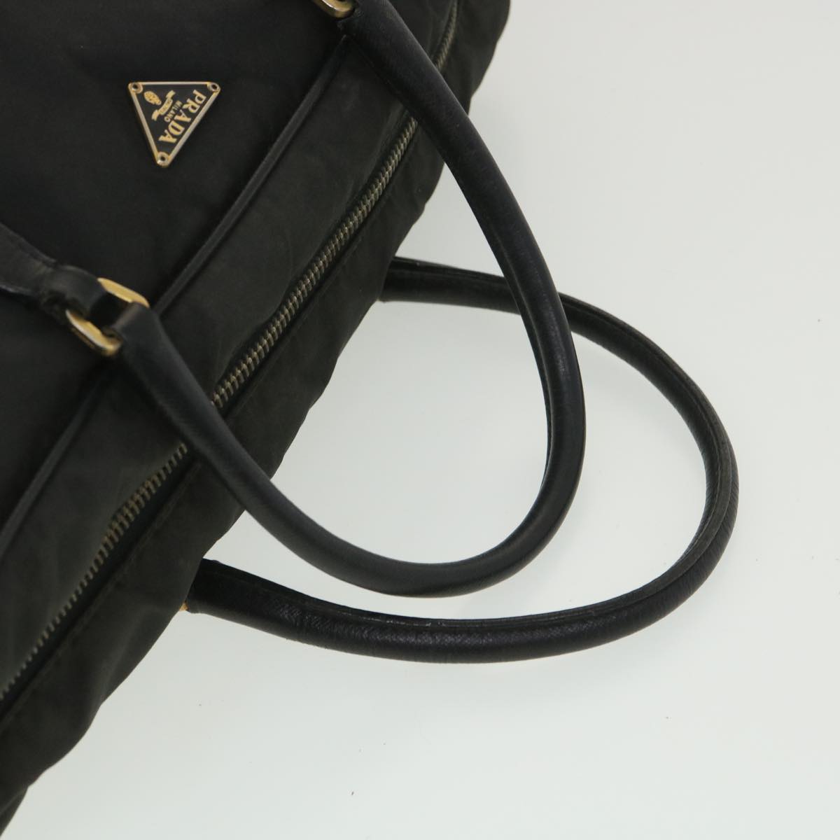 PRADA Hand Bag Nylon Black Auth ac1849