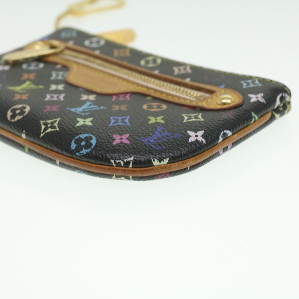 LOUIS VUITTON Monogram Multicolor Pochette MM Pouch Black M60031 LV Auth ac1867