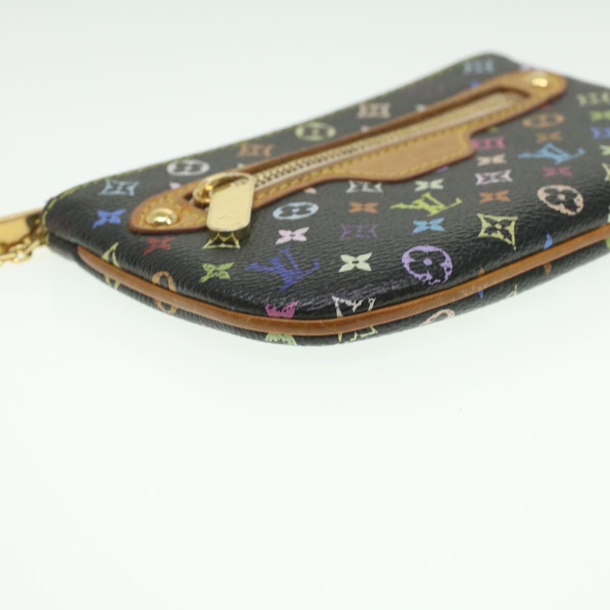 LOUIS VUITTON Monogram Multicolor Pochette MM Pouch Black M60031 LV Auth ac1867