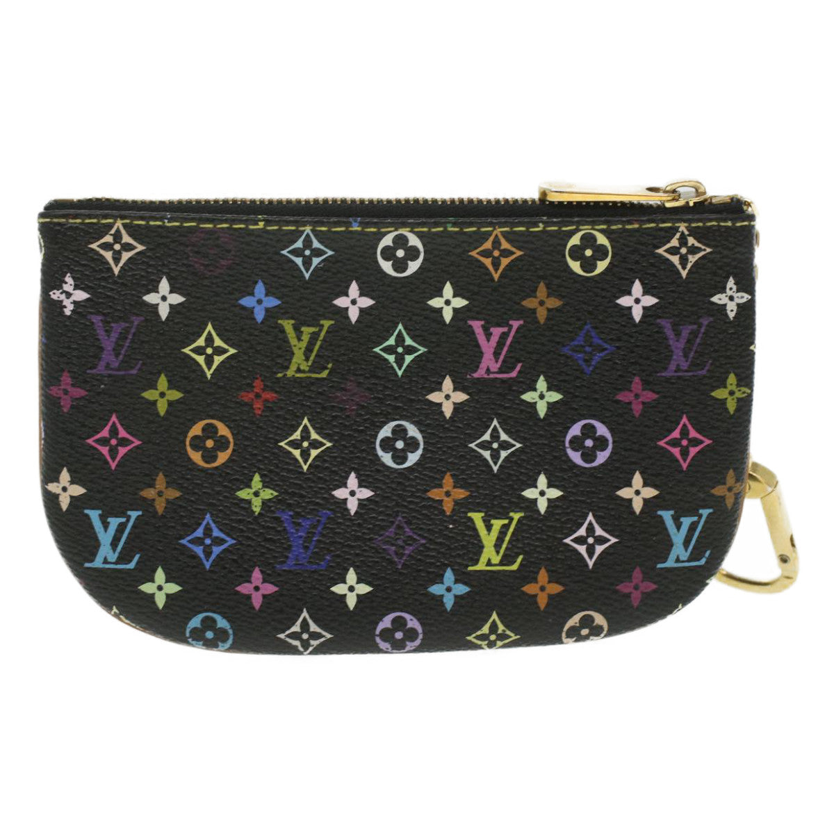 LOUIS VUITTON Monogram Multicolor Pochette MM Pouch Black M60031 LV Auth ac1867