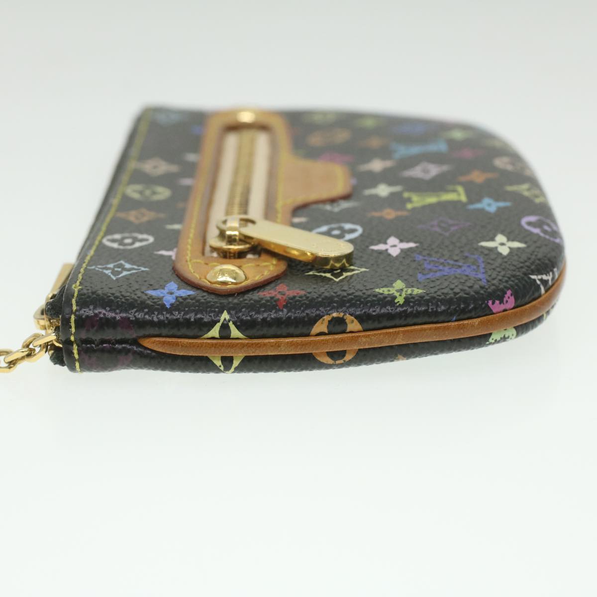 LOUIS VUITTON Monogram Multicolor Pochette MM Pouch Black M60031 LV Auth ac1867