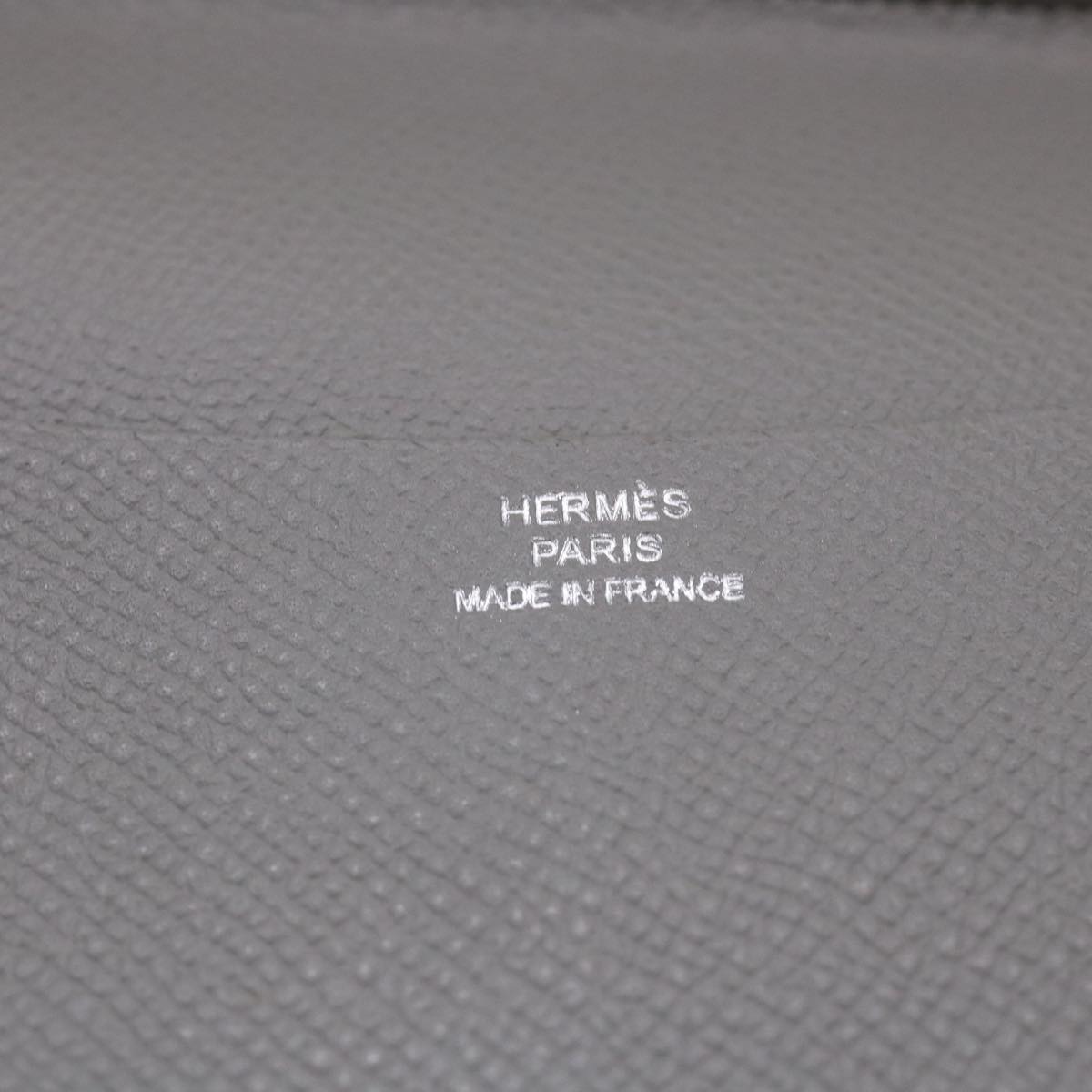 HERMES Agenda Day Planner Cover Leather Gray Auth ac1921