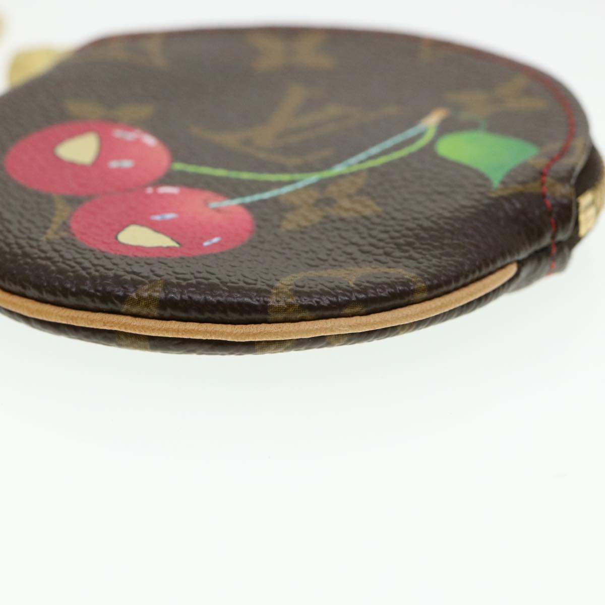 LOUIS VUITTON Monogram Cherry Porte Monnaie Ron Coin Purse M95043 LV Auth ac1922