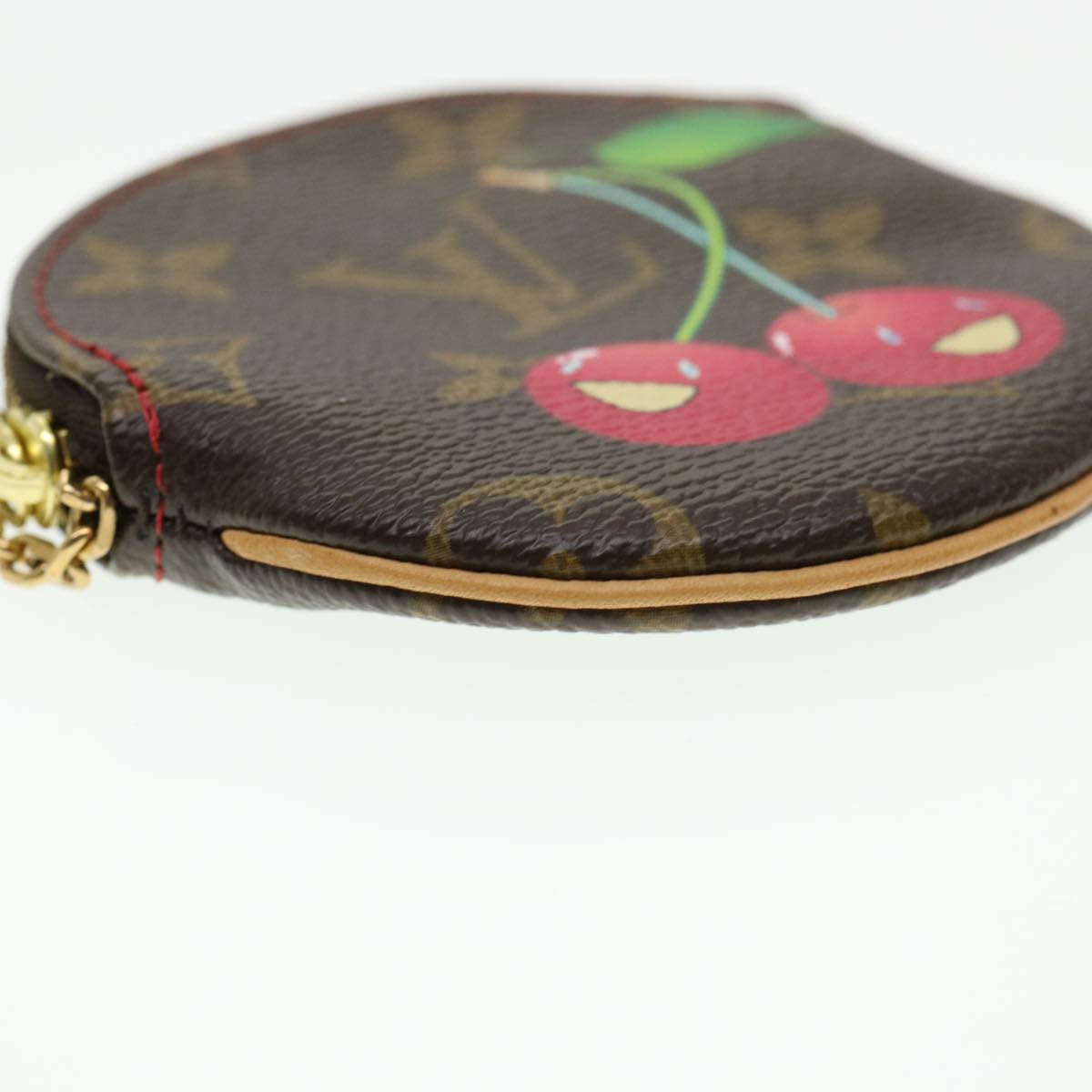 LOUIS VUITTON Monogram Cherry Porte Monnaie Ron Coin Purse M95043 LV Auth ac1922